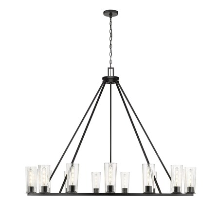 Z-Lite Titus 15 Light Chandelier, 62.5in. W x 31in. H, Matte Black 826-15MB